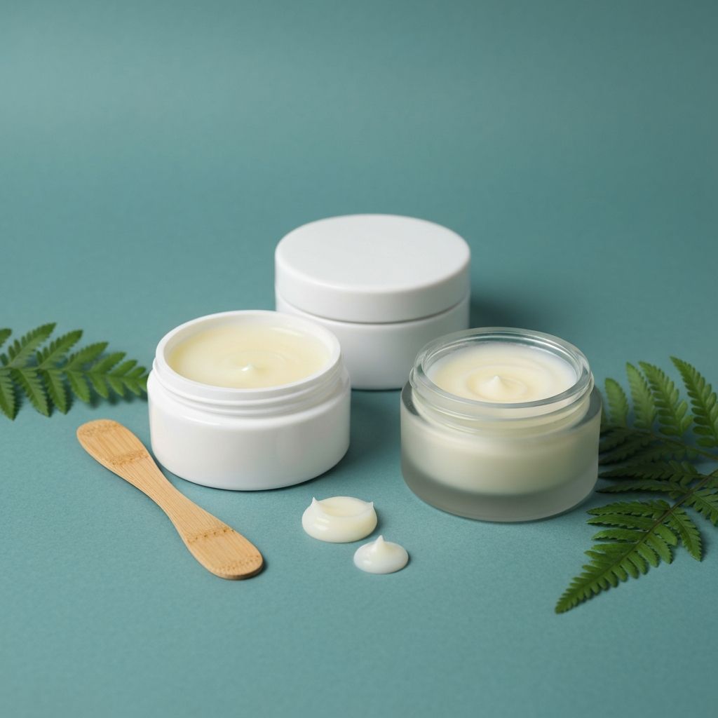 Various balms and creams for daily care